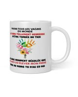 Mug Humour Fête des Mères – Cadeau Première Maman – Tu m’as eu moi White Mug white 11oz
