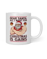 All I want for Christmas is gains White Mug white 11oz