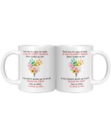 Mug Humour Fête des Mères – Cadeau Première Maman – Tu m’as eu moi White Mug white 11oz