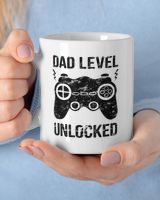 Mens Dad Level Unlocked - New Dad Pregnancy Announcement Shirt White Mug white 11oz