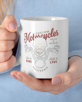 Custom Motorcycles California Ride & Live Mug White Mug white 11oz