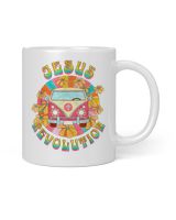 Jesus - Revolution People Retro Van Bus Christian Faith White Mug white 11oz