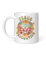 Jesus - Revolution People Retro Van Bus Christian Faith White Mug white 11oz