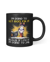 Horse Let God Fix It Black Mug 11oz black 11oz