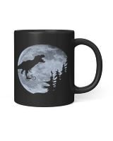 T-Rex Riding To The Moon: An Epic Adventure Awaits! Black Mug 11oz black 11oz