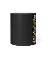 I don't run to win races Black Mug black 11oz