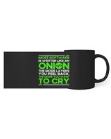 Programming Onion Syntax Programmer Software Developer Black Mug 11oz black 11oz