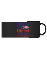 Powered BU Truck Diesel Caffeine And Country Music Driver Black Mug 11oz black 11oz