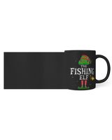 Funny Fishing Christmas (4) Black Mug 11oz black 11oz
