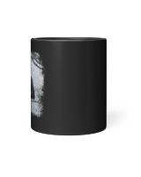 Luna The Leopard in the Snowy Forest Black Mug 11oz black 11oz