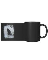 Luna The Leopard in the Snowy Forest Black Mug 11oz black 11oz
