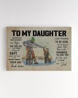 To My DAUGHTER Bike Ready To Hang Canvas (36X24 inch) white 36x24in