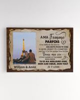A ma femme Ready To Hang Canvas (36X24 inch) white 36x24in