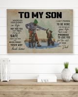 To My Son Ready To Hang Canvas (36X24 inch) white 36x24in