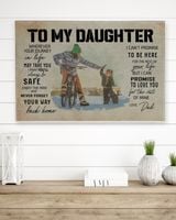 To My DAUGHTER Bike Ready To Hang Canvas (36X24 inch) white 36x24in