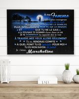A ma femme Ready To Hang Canvas (36X24 inch) white 36x24in