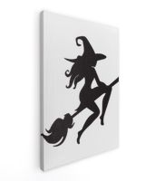 Witch Halloween Ready To Hang Canvas (24x36 inch) white 24x36in