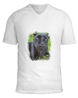 Luna The Panther is So Adorable Unisex Jersey SS V-Neck T-Shirt white s
