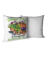 Garden Cool Cotton Drill Pillow (Dual Sided) white 16x16in