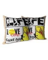 Wildcats Softball- Softball Pillow- Pillow Decor Cotton Drill Pillow (Dual Sided) white 16x16in