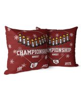 Softball Pillow- Oklahoma Softball- Championship Mindset Cotton Drill Pillow (Dual Sided) white 16x16in