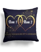 FR - POUR TOUJOURS ET A JAMAIS Cotton Drill Pillow (Dual Sided)