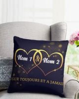 FR - POUR TOUJOURS ET A JAMAIS Cotton Drill Pillow (Dual Sided)