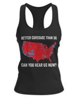 Better Coverage Than 5G Can You Hear us Now Women's Ideal Racerback Tank black xs
