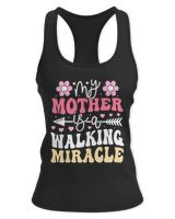 My Mother is a Walking Miracle Women's Ideal Racerback Tank black xs