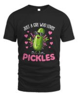 Just A Girl Who Love Pickles Unisex Standard T-Shirt (Overnight) black s