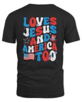 Patriotic Apparel Loves god America Too Unisex Standard T-Shirt (Overnight) black s
