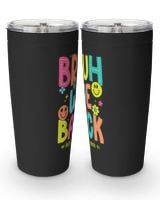Bruh We Back To School 3rd Grade Teacher Retro Groovy Viking Tumbler (20oz) black 20oz