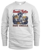Are You a Smart Fella or Fart Smella Funny Sarcastic Raccoon Men's Long Sleeved T-Shirt white s