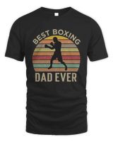 Best Boxing Dad Ever Father's Day Vintage T-shirt Unisex Standard T-Shirt black s