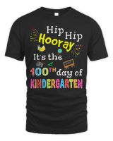 100 Days Of School Gifts For Kids Boys Kindergarten Teacher T-Shirt Unisex Standard T-Shirt black s