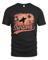 Surfing Unisex Standard T-Shirt black s