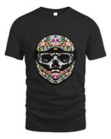 Skull Bloom Unisex Standard T-Shirt black s
