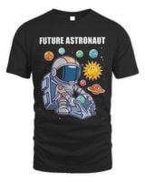 Planets Scientist Astronomy Outer Space Future Astronaut Unisex Standard T-Shirt black s