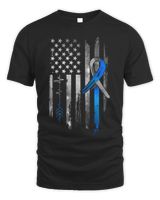 Diabetes Diabetic Blue Ribbon American Flag Type 1 52 Diabetes Awareness Unisex Standard T-Shirt black s Diabetes Diabetic Blue Ribbon American Flag Type 1 52 Diabetes Awareness Unisex Standard T-Shirt black s
