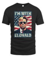 I'm With ELONALD Unisex Standard T-Shirt black s