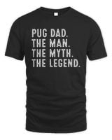PUG DAD. THE MAN. THE MYTH. THE LEGEND. Men's Standard T-Shirt black s