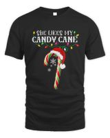 She Likes my Candy Cane Unisex Standard T-Shirt black s