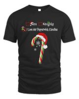 Nice Naughty I Love Her Peppermint Candies Unisex Standard T-Shirt black s
