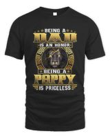 Mens Being A Dad Is An Honor Being A Poppy Is Priceless11 Unisex Standard T-Shirt black s