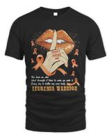 Leukemia Warrior Orange Ribbon Leukemia Cancer Awareness Unisex Standard T-Shirt black s