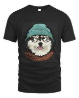 Hipster Alaskan Malamute With Glasses Dog Dog Lover 565