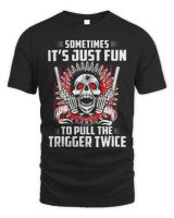 Sometimes its just fun to pull the trigger twice Unisex Standard T-Shirt black s