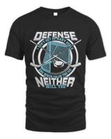 Mens Ice Hockey Defense Design for a Defender Unisex Standard T-Shirt black s