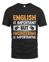 Funny Engineering Is Importanter Engineering Engineers Unisex Standard T-Shirt black s
