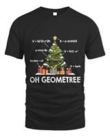 Funny Christmas Tree Math Mathematician Mathematic Geometree 97 Unisex Standard T-Shirt black s